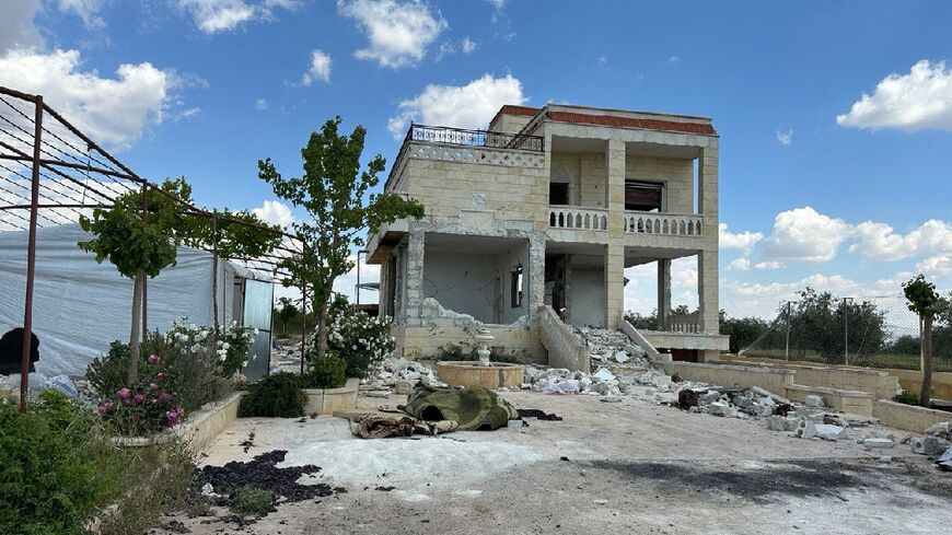 The house in Turkey's Afrin province where Islamic State chief Abu al-Hussein al-Husseini al-Qurashi died during a raid
