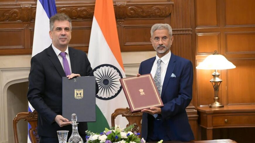 Israeli Foreign Minister Eli Cohen and Indian Foreign Minister Foreign Minister Subrahmanyam Jaishankar, New Delhi, India, May 9 2023