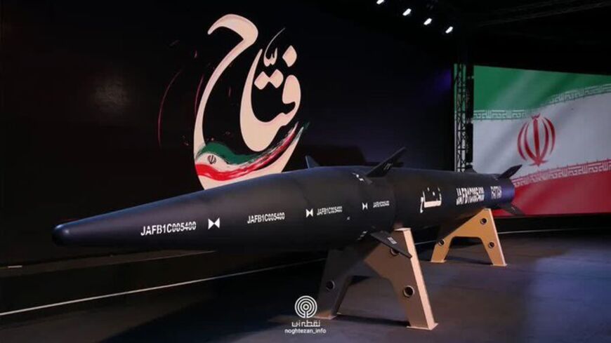 Photo of Fattah hypersonic missile as it was unveiled on Iran's Press TV on June 6, 2023