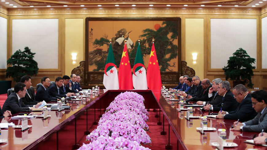 BEIJING, CHINA - SEPTEMBER 05: Chinese President Xi Jinping (2nd-L) meets with Algerian Prime Minister Ahmed Ouyahia (4nd-R) at the Great Hall of the People at The Great Hall Of The People on September 5, 2018 in Beijing, China. (Photo by Lintao Zhang/Pool/Getty Images)