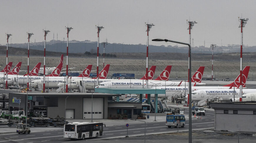 Turkish Airlines planes are parked at the new Istanbul Airport, Istanbul, Turkey, April 6, 2019.