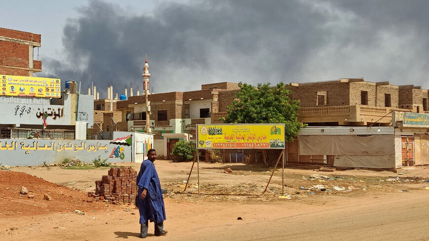 Smoke billows in southern khartoum as deadly shelling and gunfire resumed after the end of a 24-hour cease-fire in Sudan, June 12, 2023.