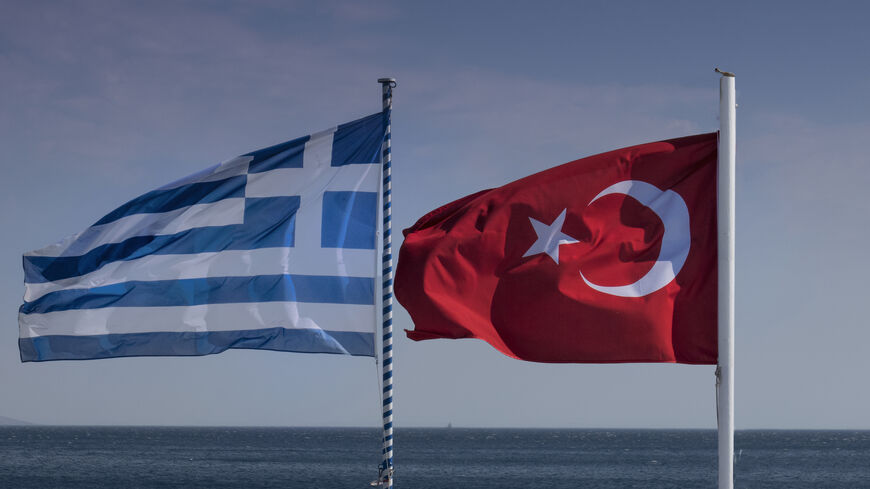 Greek and Turkish flags.