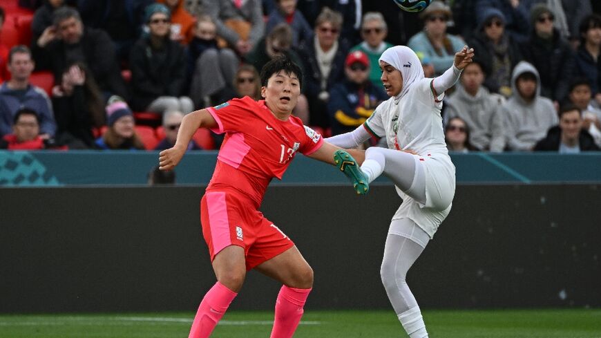 Nouhaila Benzina in action against South Korea
