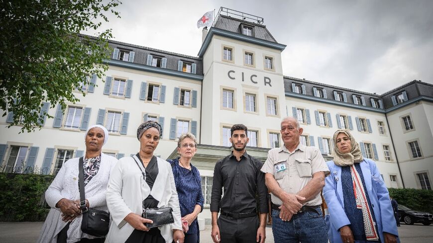 The families of four Israelis missing in Gaza visited the headquarters of the Red Cross in Geneva to seek the ICRC's help in advancing their cases