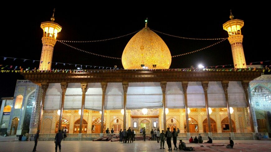 Iranian security forces deploy following an armed attack at the Shah Cheragh mausoleum in the city of Shiraz on Oct. 26, 2022. 