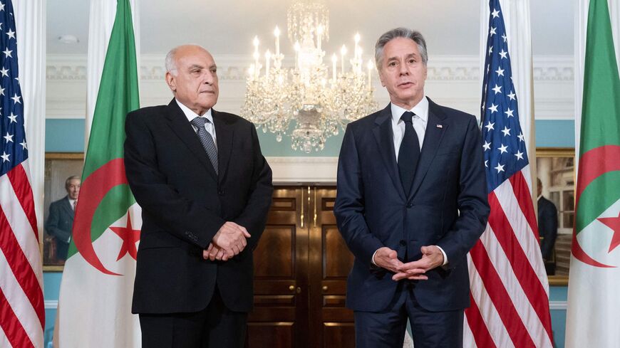 US Secretary of State Antony Blinken and Algerian Foreign Minister Ahmed Attaf.