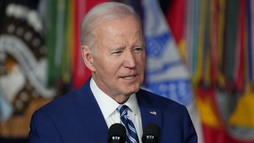 President Joe Biden speaks at the George E. Wahlen Department of Veterans Affairs Medical Center on Aug. 10, 2023 in Salt Lake City, Utah.
