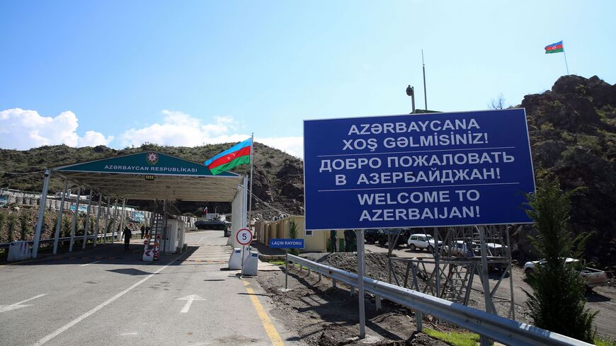 A view of an Azerbaijani checkpoint.