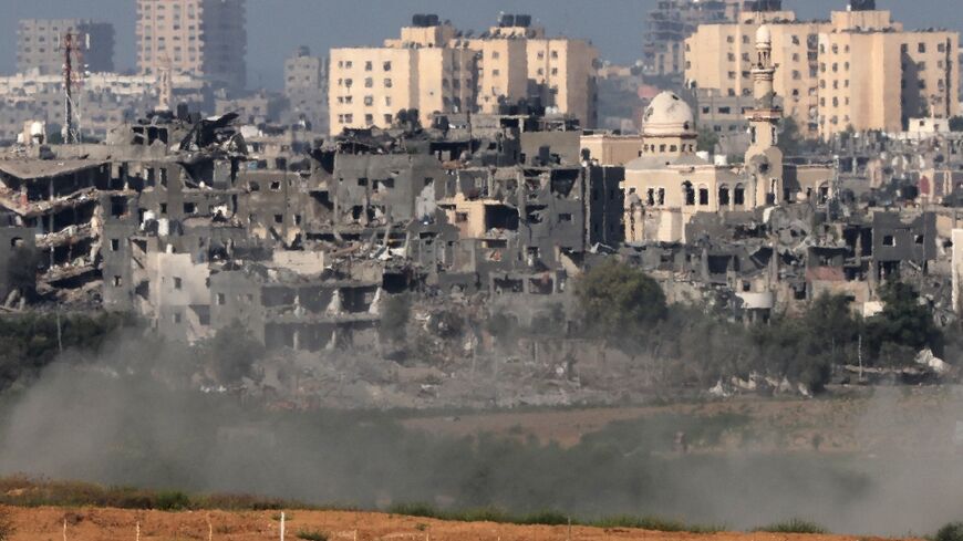 A picture of northern Gaza taken from the Israeli side of the border on October 15, 2023