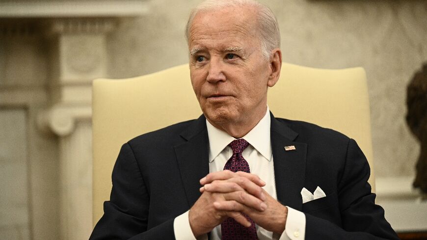 US President Joe Biden, pictured on October 25, 2023, spoke on the phone with the leaders of Egypt and Israel about the Israel-Hamas conflict