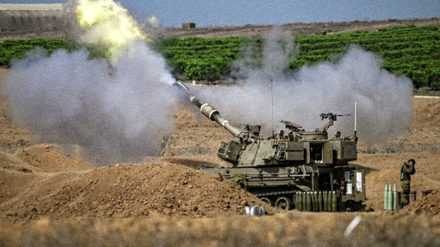Israeli artillery units fire towards the Gaza have pounded the heavily populated enclave since Saturday