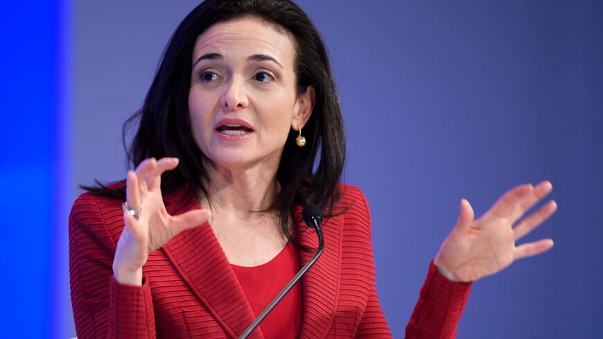 Sheryl Sandberg, Chief Operating Officer (COO) of Facebook, speaks during a session at the Congress centre on the second day of the World Economic Forum, on January 18, 2017.