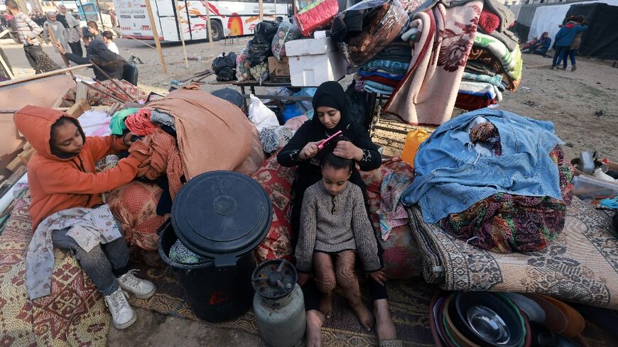 Families are sheltering tents in Rafah after fleeing bombings in the north