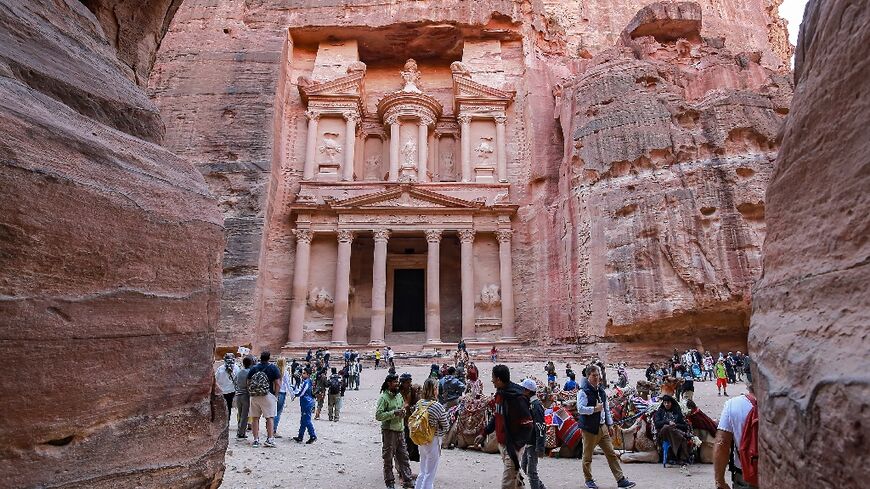 The ruins of the desert city of Petra in Jordan enjoyed a post-pandemic rebound last year, but the Israel-Hamas conflict is keeping tourists away