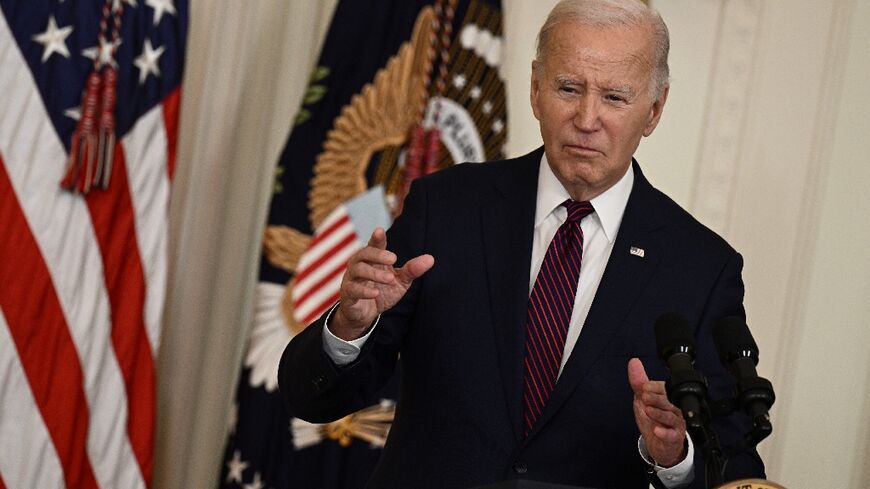 President Joe Biden spoke about the Gaza conflict after addressing a conference of US mayors at the White House 