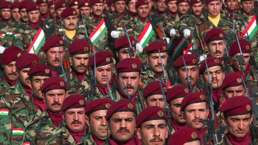 Iraqi-Kurdish peshmerga officers.