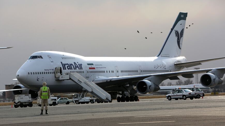 An Iran Air Boeing 747 passenger plane sits on the tarmac of the domestic Mehrabad airport in the Iranian capital, Tehran, on Jan. 15, 2013.