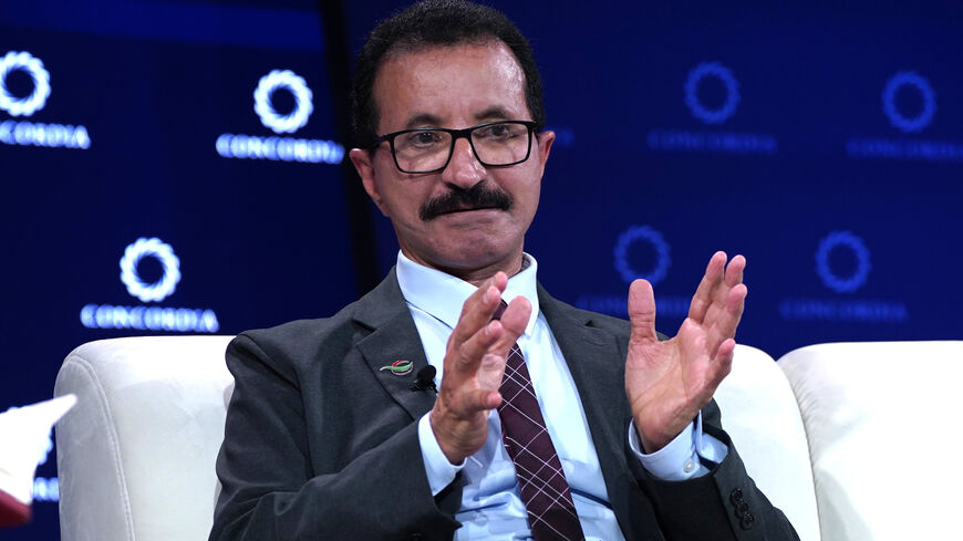 Group Chairman & CEO, DP World Sultan Ahmed bin Sulayem speaks during the 2023 Concordia Annual Summit at the Sheraton Hotel, New York, Sept. 19, 2023.