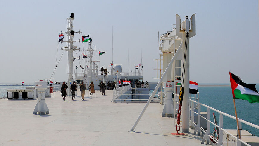 Yemen's Houthi rebels on the Galaxy Leader cargo ship.