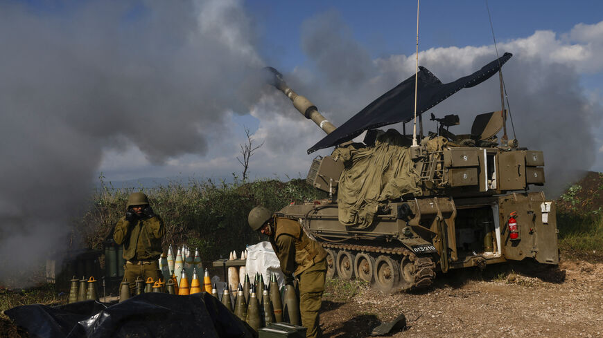 An Israeli self-propelled artillery howitzer shells southern Lebanon from a position in the Upper Galilee in northern Israel on January 4, 2024. Lebanon's Hezbollah leader Hassan Nasrallah warned Israel against all-out conflict, after Israeli army chief Herzi Halevi, in a visit to the Lebanese border, said troops were "in very high readiness". (Photo by jalaa marey / AFP) (Photo by JALAA MAREY/AFP via Getty Images)
