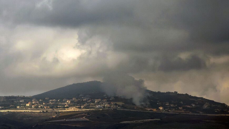 This picture taken from an Israeli position along the border with southern Lebanon shows smoke billowing above the village of Adayseh during Israeli bombardment, Jan. 4, 2024.