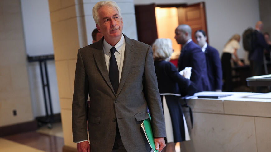 CIA Director William Burns arrives for a briefing on Ukraine at the US Capitol, Washington, Sept. 20, 2023.