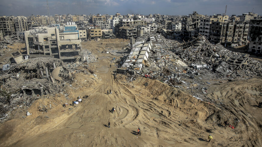 This picture shows Al-Maqoussi towers area on February 3, 2024, in the aftermath of Israeli bombardment on Gaza City, as battles continue between Israel and the Palestinian militant group Hamas. (Photo by AFP) (Photo by -/AFP via Getty Images)