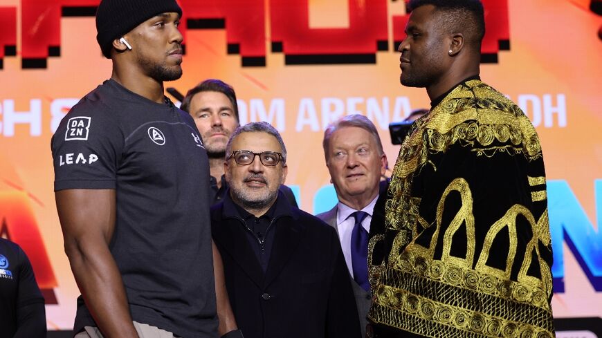 Desert duel: Anthony Joshua (left) and Francis Ngannou 