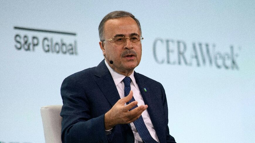Saudi Aramco President & CEO Amin Nasser speaks during the CERAWeek oil summit in Houston, Texas