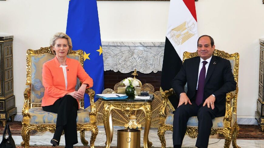 Egyptian President Abdel Fattah al-Sisi meets European Commission President Ursula von der Leyen in the capital Cairo