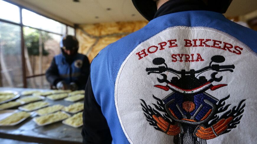 The bikers don their club's signature vest when they ride off to deliver food so Muslims recipients can break their daytime fast during Ramadan