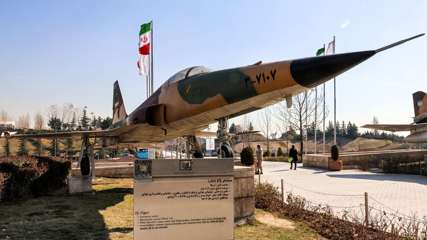 A US-built F-5 Tiger light fighter aircraft that was used by the Islamic Republic of Iran Air Force is displayed at the Holy Defense Museum, Tehran, Iran, Feb. 7, 2024.