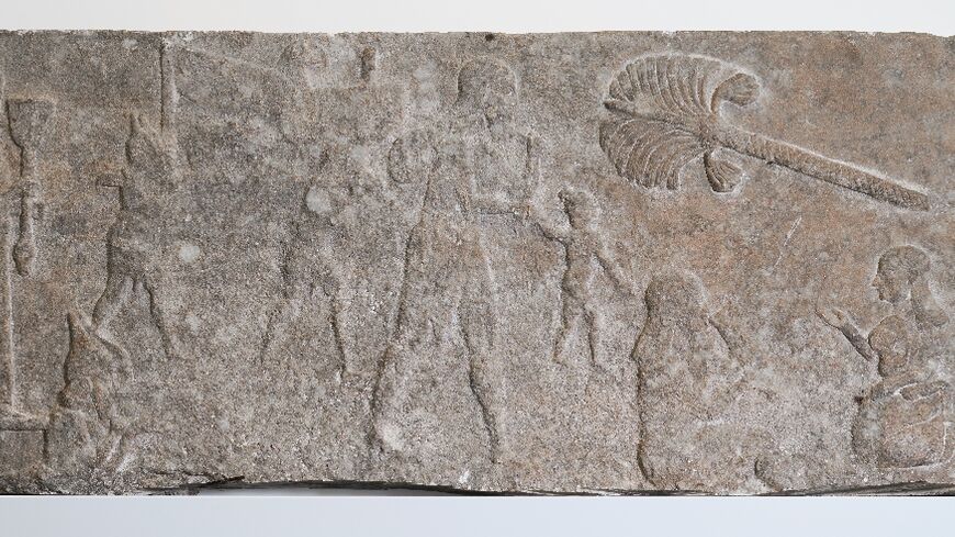 One of the Assyrian reliefs from the eighth century BC that were returned to Iraq by Switzerland on Friday