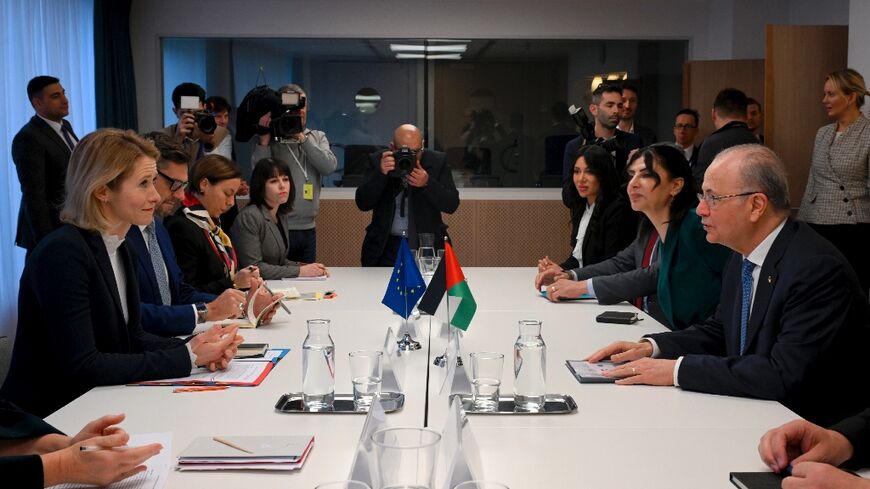EU foreign policy chief Kaja Kallas met Palestinian Prime Minister Mohammed Mustafa in Brussels after a ceasefire deal to end Israel's war in the territory