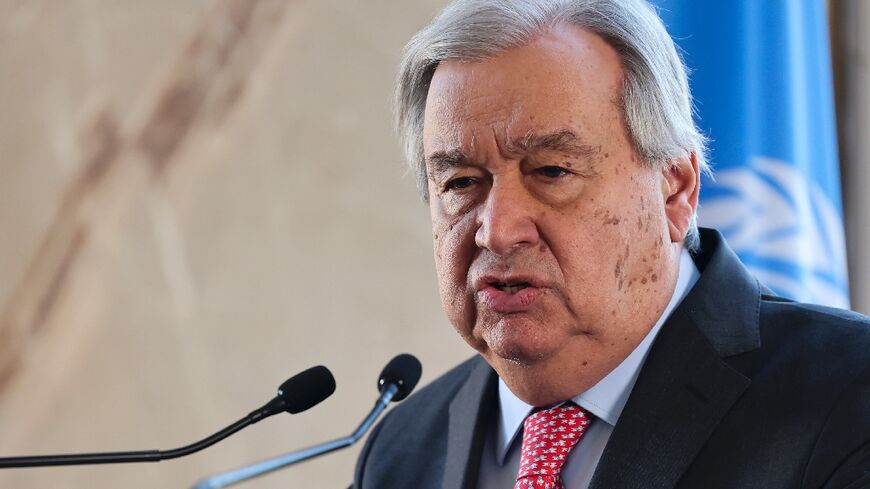 UN chief Antonio Guterres said Palestinians in Gaza were suffering after the Israeli strikes