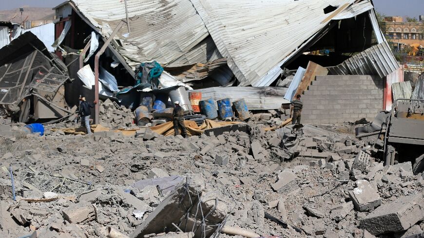 Yemen's Huthis also reported strikes on the capital Sanaa over the weekend