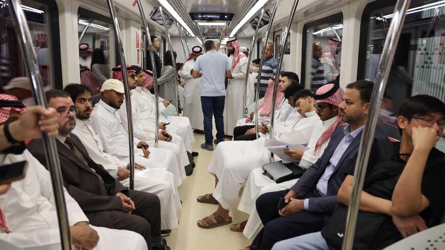 Since Riyadh's gleaming new metro opened in December, Saudi nationals have been mixing with the large expat population, from white-collar workers to labourers