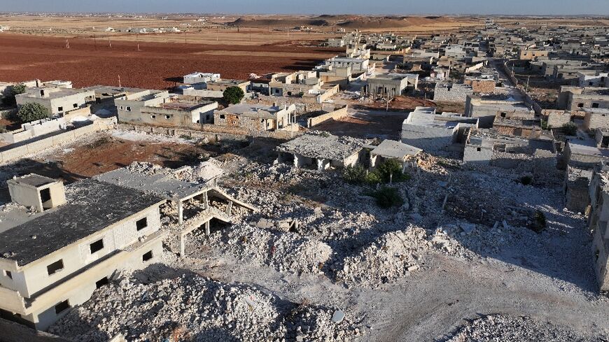 The village of Tal Mardikh, in Syria's northwestern Idlib province, which architect Abdel Aziz al-Mohammed could barely recognise  when he returned after years away