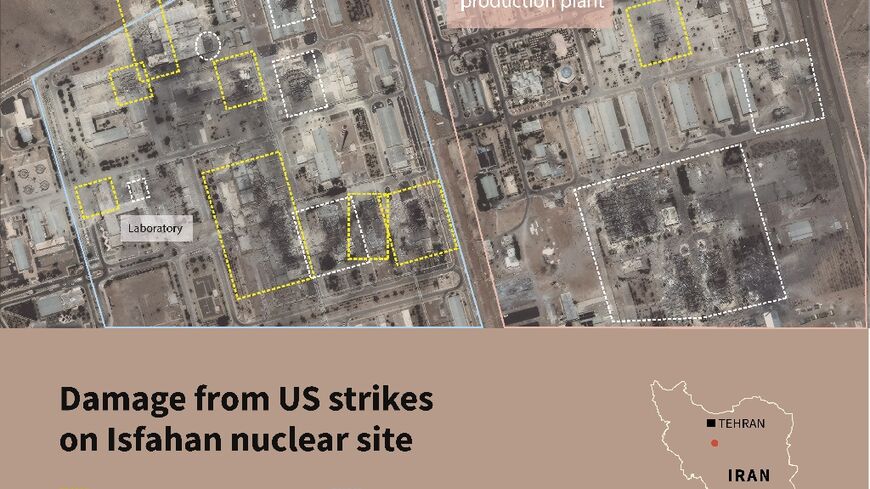 Damage from US strikes on Isfahan nuclear site