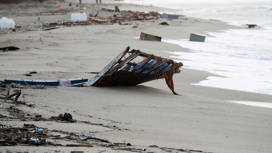 A piece of the boat from the deadly migrant shipwreck is seen in Steccato di Cutro near Crotone Italy, February 28, 2023. REUTERS/Remo Casilli/File Photo