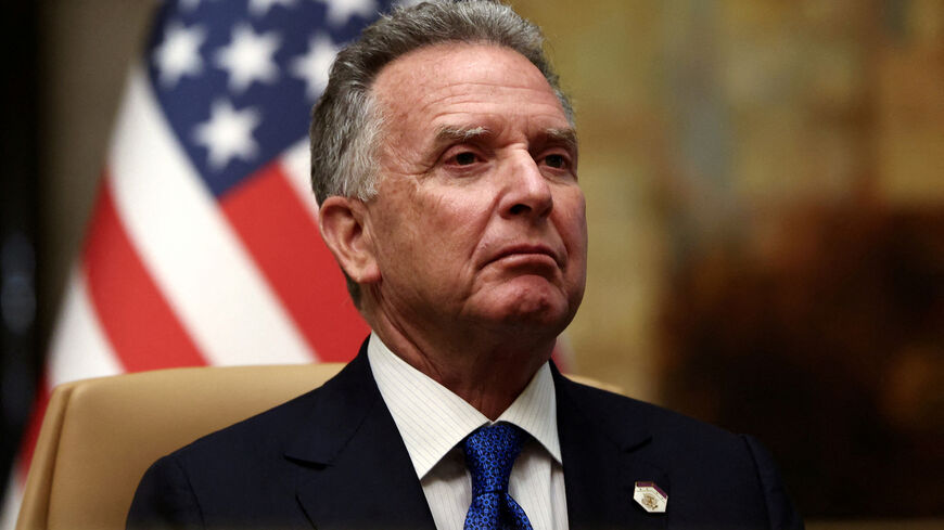 U.S. Middle East envoy Steve Witkoff attends an interview after participating in a meeting with U.S. Secretary of State Marco Rubio, U.S. National Security Advisor Mike Waltz, Russian Foreign Minister Sergei Lavrov and Russian President Vladimir Putin's foreign policy advisor Yuri Ushakov, at Diriyah Palace, in Riyadh, Saudi Arabia, February 18, 2025. REUTERS/Evelyn Hockstein/Pool