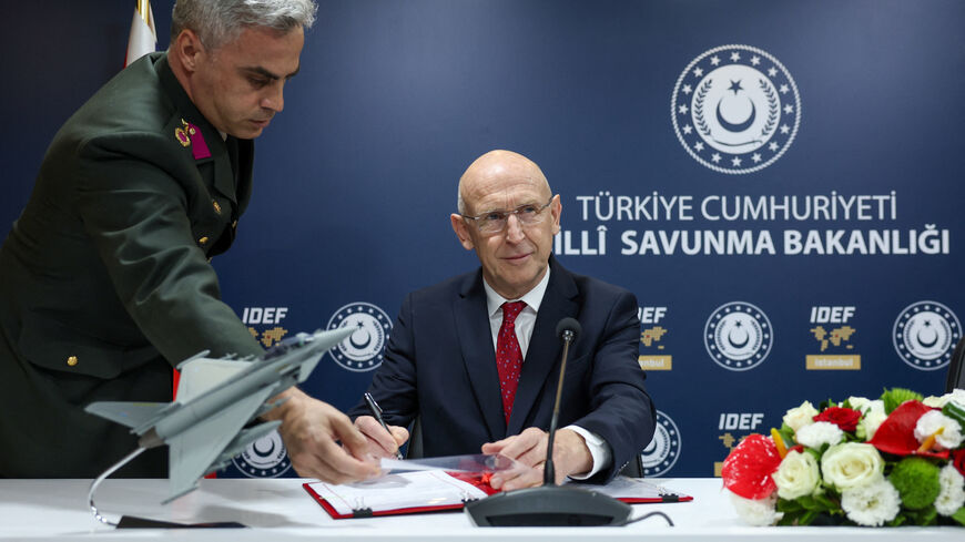 British Defence Secretary John Healey attends a signing ceremony on the sidelines of the International Defence Industry Fair (IDEF) in Istanbul, Turkey, July 23, 2025. REUTERS/Dilara Senkaya