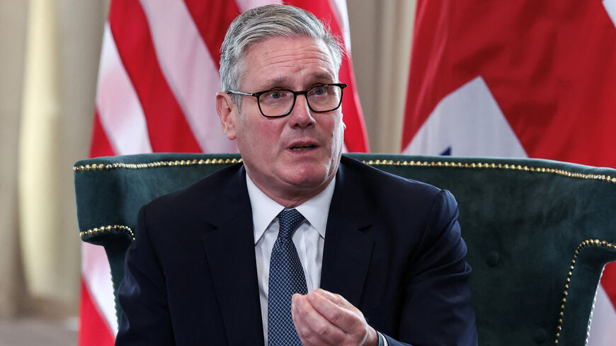 FILE PHOTO: British Prime Minister Keir Starmer and U.S. President Donald Trump (not pictured) hold a bilateral meeting at Trump Turnberry golf course in Turnberry, Scotland, Britain, July 28, 2025. REUTERS/Evelyn Hockstein/File Photo
