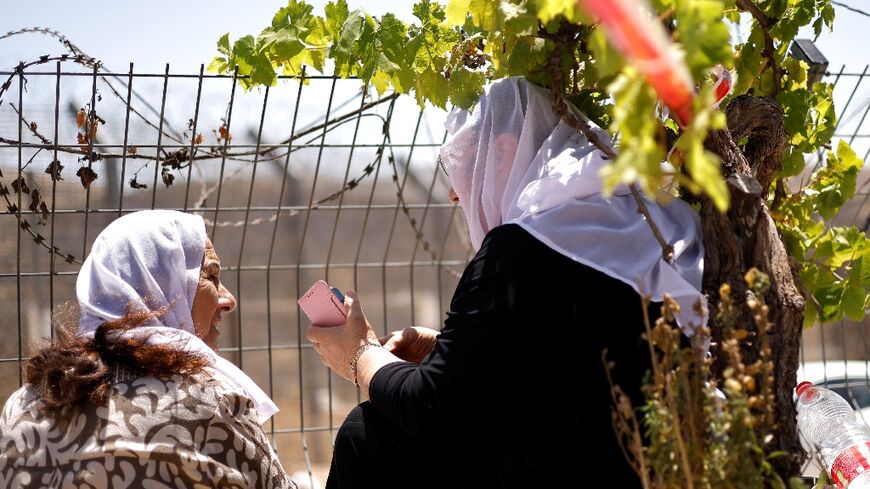 Crowds have gathered at Majdal Shams in the Golan Heights