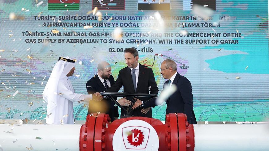 The ceremony was attended by Turkish, Syrian, Azerbaijani and Qatari officials