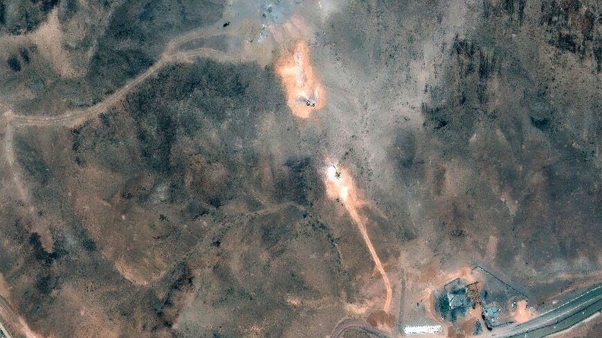 Satellite image of Iran's Fordo uranium enrichment plant dated July 1 following US air strikes