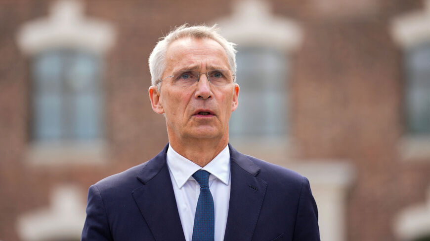 FILE PHOTO: Norway's Finance Minister Jens Stoltenberg comments on Norges Bank's interest rate decision outside the Prime Minister's office, in Oslo, Norway, June 19, 2025 . NTB/Fredrik Varfjell via REUTERS/File Photo