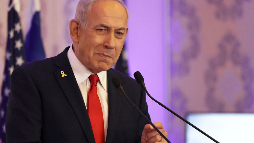 Israeli Prime Minister Benjamin Netanyahu speaks during ‘Christian Conference’ in Jerusalem July 27, 2025. REUTERS/Ronen Zvulun/File Photo