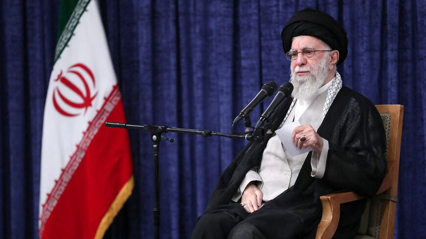 FILE PHOTO: Iran's Supreme Leader Ayatollah Ali Khamenei speaks during a meeting with Judiciary Officials in Tehran, Iran, July 16, 2025. Office of the Iranian Supreme Leader/WANA (West Asia News Agency)/Handout via REUTERS/File Photo